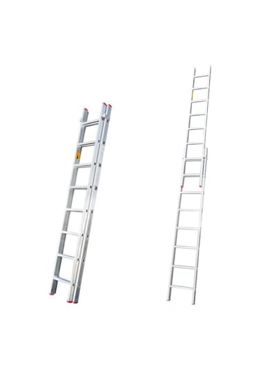 Iki Parça Sürgülü Ptt Tipi Alüminyum Merdiven 2X2=4 Metre Asm.01
