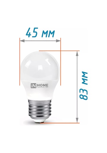 In Home 10 Adet E27 Led Ampul 11w 6500k Küre 176989059