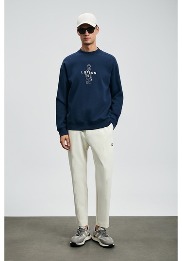 Lufian Erkek Sımba Sweatshirt 112030175 Lacivert Lacivert