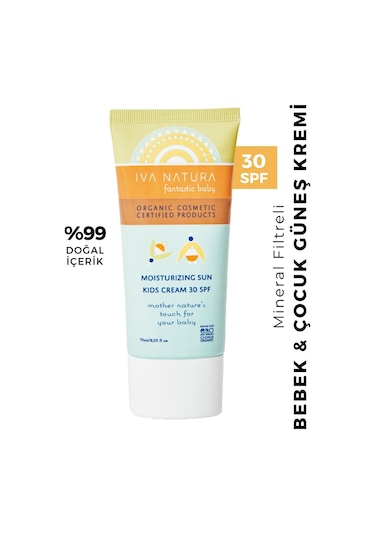 Iva Natura Koruyucu Bebek Ve Çocuk 30 Spf Güneş Kremi Mineral Filtreli 75 Ml