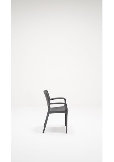 Rattan Lüx Camlı 90x150 Bahçe&balkon&teras Masa Seti - Antrasit Gri