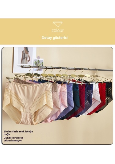 Tcherchi Büyük Beden Yüksek Bel Dantelli Nefes Alabilen Kadın İç Çamaşırı Bej