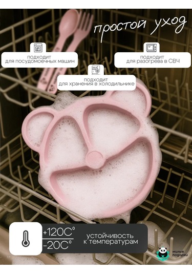 Milye Podarki Çocuklar Ve Yetişkinler İçin Bölmeli Plastik Tabak 142606752 Pembe