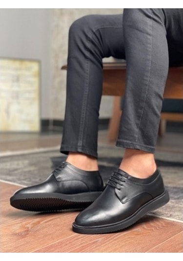 Muggo Marcel Garantili Erkek Günlük Hakiki Deri Casual Ayakkabı Siyah