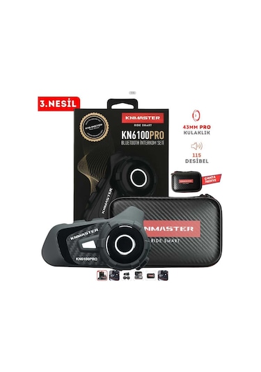 Knmaster Knmaster Kn6100 Pro Motosiklet Kask İnterkom Bluetooth Intercom Kulaklık Seti
