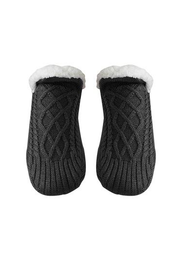 Xiyyadms Evde Kullanım İçin Kaydırmaz Tabanlı Kalın Polar Çorap - Siyah, 40-42 Beden, Unisex DiğER