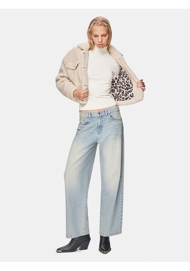 Ltb Peluş Düğmeli Dokuma Beyaz Mont 011254400025018 105 Beyaz