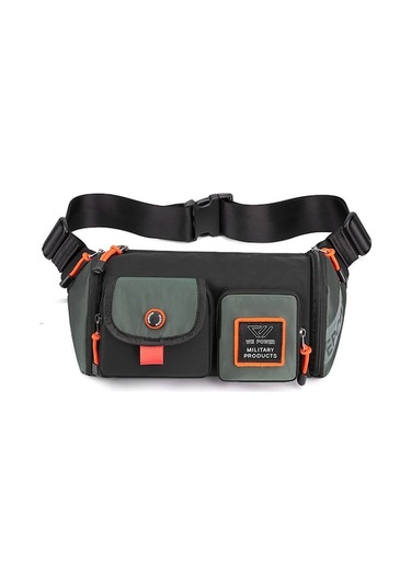 Wepower 5601 Şık Rahat Erkek Göğüs Çantası Su Geçirmez Naylon Tek Omuz Crossbody Çanta Yeşil Yeşil