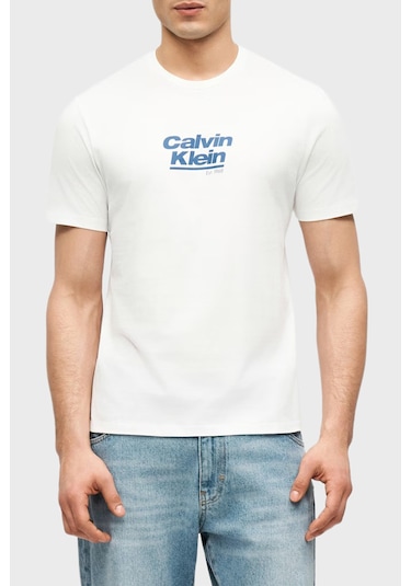Calvin Klein Erkek T Shirt Lv14rf803g Yaf Beyaz