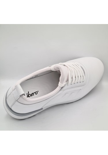 Libero 4195 Beyaz Hakiki Deri Erkek Günlük Casual Sneaker