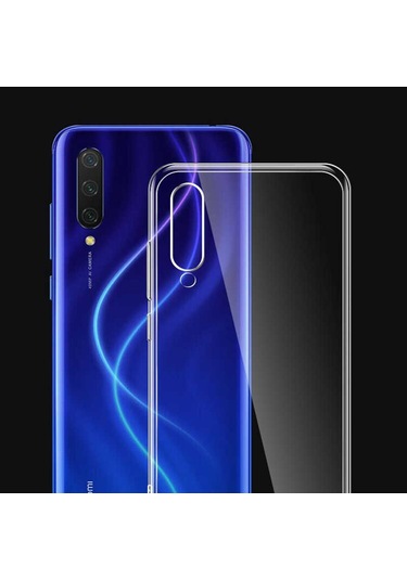 Xiaomi Mi A3 Kılıf Zore Süper Silikon Kapak Renksiz