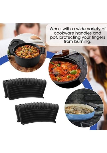 Kalın Silikon Tencere Tutucu Yalıtım Koruyucu Tencere Tutucu Kelepçesi Dökme Demir Tencere Tava Wok El Diğer