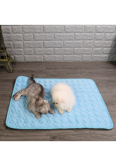 Samdoo Küçük Köpek Soğutucu Mat Açık Gri-m Boy - 6 Kg'a Kadar Uygun, Nylon-polyester, Hızlı Soğuma, Makine Yıkama Uygun