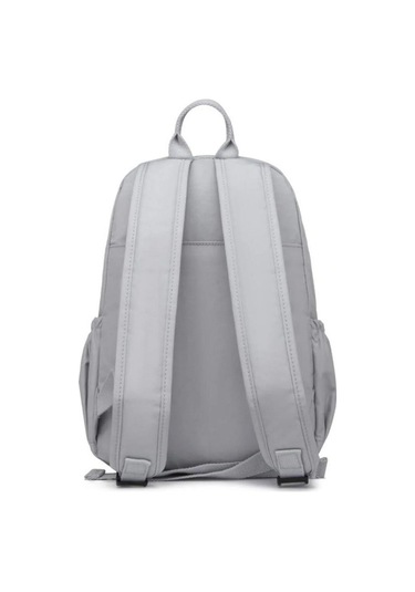 Orta Boy Kadın Sırt Çantası Krinkıl Kumaş -2022-1187 Açık Gri