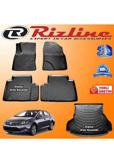 Avensis 3D Paspas+Bagaj Havuzu 2009-2016 Arası Set Rizline N11.5528