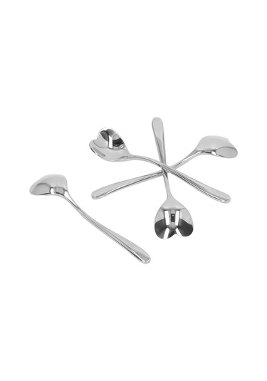 Kangvka 4 Adet Paslanmaz Çelik Kalp Şekilli Kahve Kaşığı - Dayanıklı, El Ağlı Tasarım, Çay Ve Tatlı Karıştırıcı Diğer