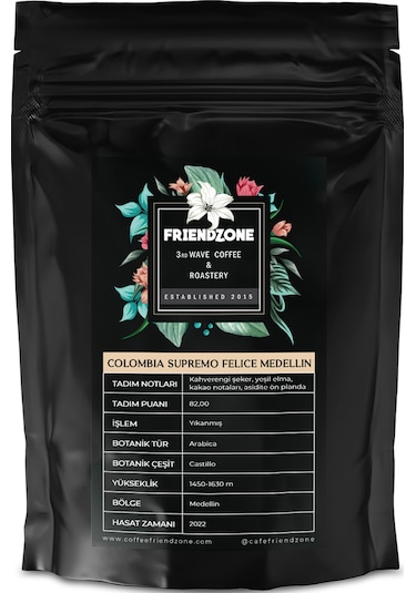 Colombia (Kolombiya) Medellin Yöresel Filtre Kahve 250 G