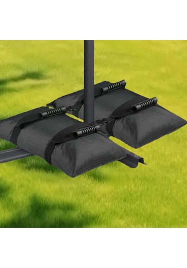 Dolıty 2 Adet Şemsiye Ağırlığı Kum 25.59-inç-x-10.24-inç Siyah