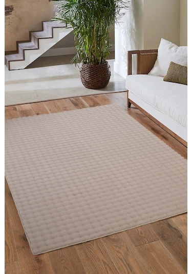 Bubble Puffy Post Peluş Halı Yolluk Kaymaz Taban Yıkanabilir Pofuduk Oturma Salon Çocuk Odası Gri Gri