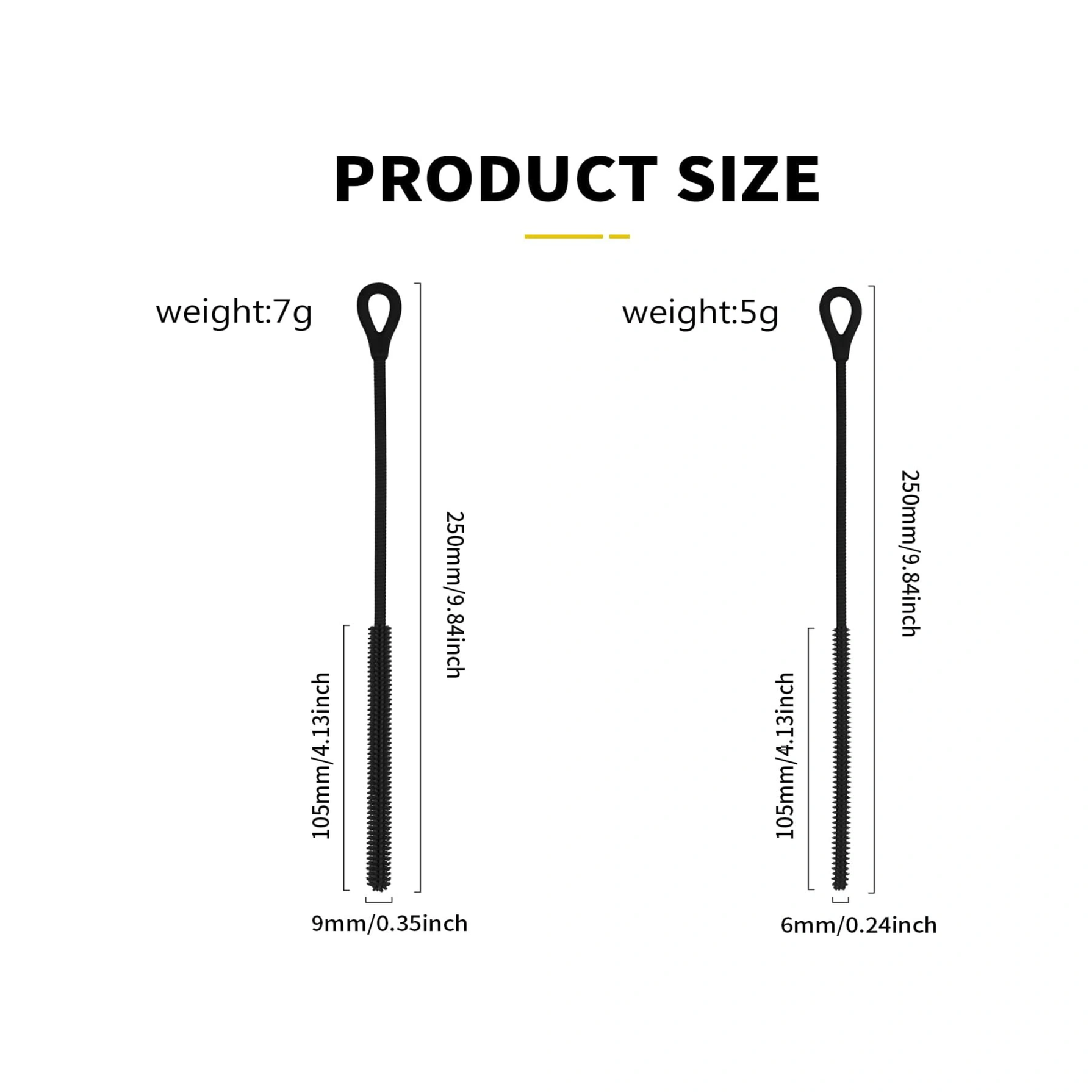 Youtek 2 Adet 25cm Silikon Pipet Temizleme Fırçası - Esnek Çelik Çekirdekli, Yeniden Kullanılabilir, Uzun Saplı Yumuşak Tüylü, Cam Pipetler Ve Karıştırma Bardakları İçin 6mm+9mm Siyah