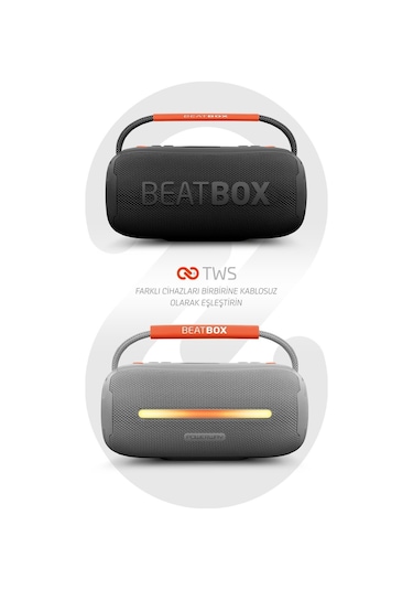 Powerway Beatbox Led Işıklı USB SD Aux FM Radyo Bluetooh Hoparlör