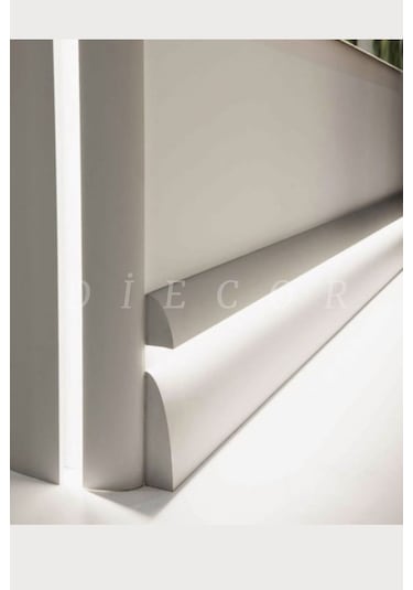 Diecor Dekoratif Boyanabilir 20 Adet 11,5 Cm Led Döşenebilen Polistren Süpürgelik Model:xa172