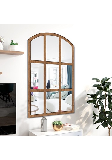 Suntek Kemerli Bölmesi Ayna Taklit Aynası Izgara Duvar Kahverengi