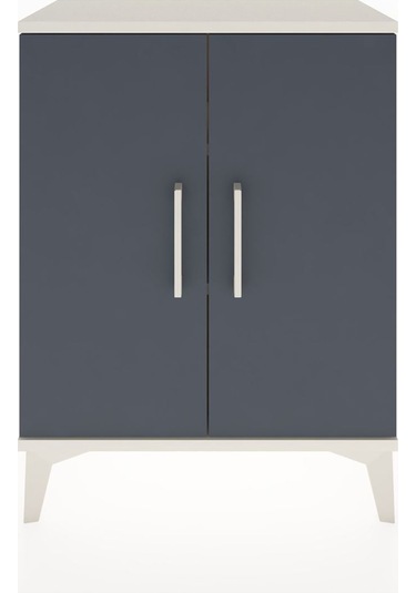 Arges Komodin 2 Raflı 2 Kapaklı 60x30x80 Aytaşı-antrasit Aytaşı