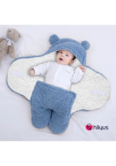 Hilyus 0-12 Ay Bebek Dış Kundak Welsoft Battaniye Ayaklı Model