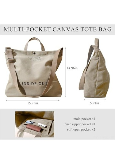 Fastbuy Erkekler İçin Kanvas Çanta, 3 Şekilde Taşı, Tek Omuz/çapraz/el, Reçine Açılış, 44x38x14 Cm, Üniversite/ış, Siyah斜挎包 Siyah