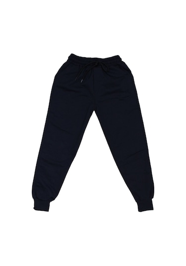 Erkek Çocuk 5'li Beli Lastikli Düz Eşofman Altı Siyah