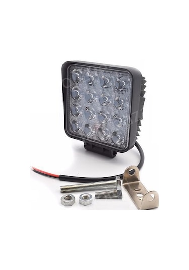 16 Ledli Çalışma Lambası Kare Off Road 12v-24v