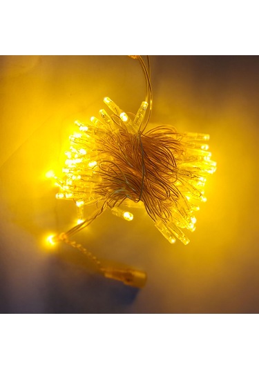 Dış Mekan Led Aydınlatma 10 Mt Sarı Kablo Amber Işık