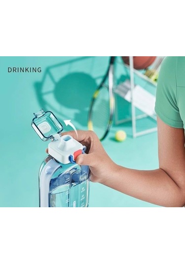 24 Oz Düz Kare Su Şişesi Seyahat Şişesi Taşınabilir Bpa Torba Seyahat Sporları İçin Ücretsiz Sızdır Yalıtımlı Büyük Su Şişesi Yeşil Yeşil