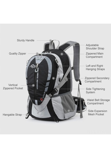 Dianziye 25l Dayanıklı Seyahat Sırt Çantası - Konforlu Ve Hacimli Outdoor Gezi Çantası Kırmızı