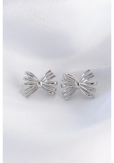 Dodes Dodes Pirinç Gümüş Renk Fiyonk Küpe Tg27bkp8945 Çok Renkli