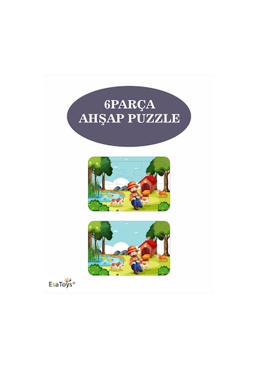 Ahşap Çocuk Puzzle 6 Parça-69