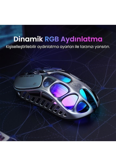 Gravastar K1 Pro Mekanik Gaming Klavye, X Kablosuz Optik Mouse Ve Mousepad Oyuncu Seti, Interstellar Optik