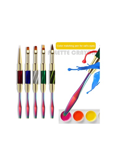 Reedark Çift Uçlu Kedi Gözü Tırnak Sanat Kalemi - Profesyonel Çizim Ve Karıştırma İçin