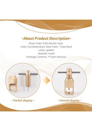 15422 Elektrikli Dişli Çekme Aleti Metal Motor Dişli Çekme Aleti / Dişli Geri