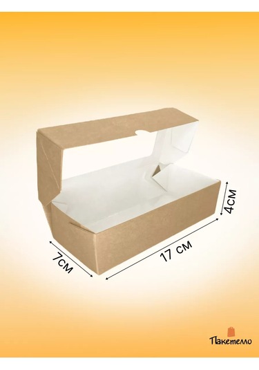 Paketello Pencereli Kraft Kutu - 17x7x4 Cm, 25 Adet 148186940