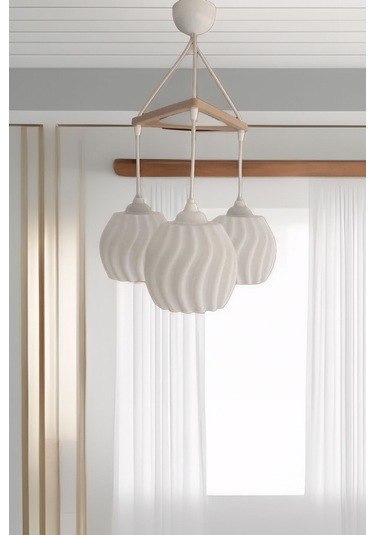 Modern Sarkıt Üçlü Bohem Avize 23x27 Cm Bubble Serisi Salon Mutfak Oturma Odası Cafe Bar Çok Renkli