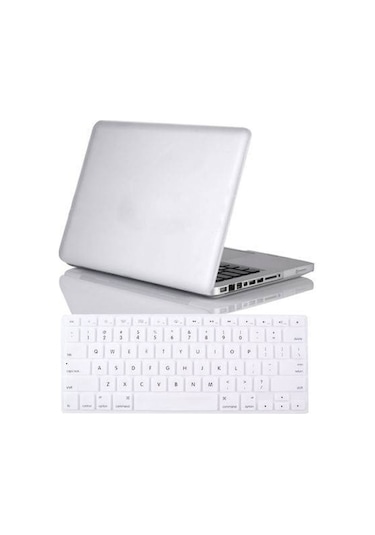 Apple Uyumlu MacBook Pro Reti̇Na 13.3 A1502 Kılıf 2In1 Si̇Li̇Kon + Klavye Siyah