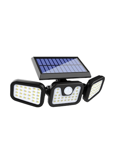 74 Led Güneş Enerjili Hareket Sensörlü 3 Taraflı Solar Bahçe Aydınlatma Lambası Sokak Lambası Çok Renkli