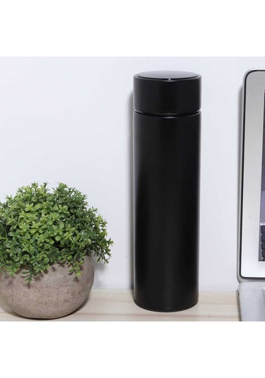 Hangfox Siyah 500ml Paslanmaz Çelik Isı Saklama Bardağı, Dokunmatik Led Sıcaklık Gösterici, Vakumlu Ve Damlacık Önlü Diğer