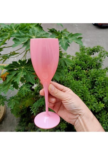 Beyaz Şampanya Flüt Bardak Plastik Şarap Bardakları Bulaşık Makinesinde Yıkanabilir Beyaz Şampanya Bardağı Restoran Bira Viski Drinkware