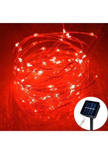 Stuxmos Led Güneş Çelenk Lambası 8 Modlu Bakır Tel Açık Düğün Parti Bahçe Dekorasyon 6-10wsıcak Beyaz Sıcak Beyaz