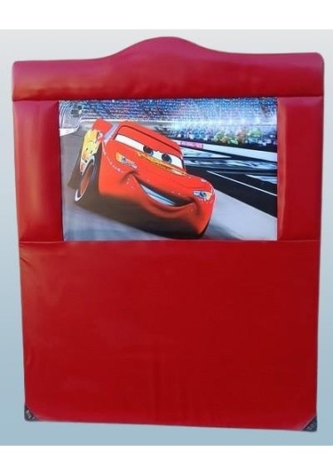 Dk Arabalar Model Suni Deri Tek Kişilik Başlık Kırmızı 100 CM