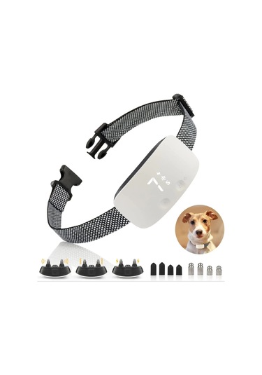 Otomatik Köpek Tasması, Şarj Edilebilir Havlama Durdurucu, Havlamayı Whıte