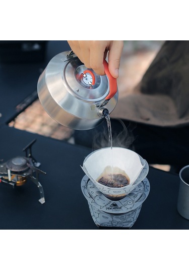 Mufunye Çadır Ve Piknik İçin Taşınabilir Kahve Kazanı , 1l , Antikaynarca Silika Jel Saplı Çok Renkli